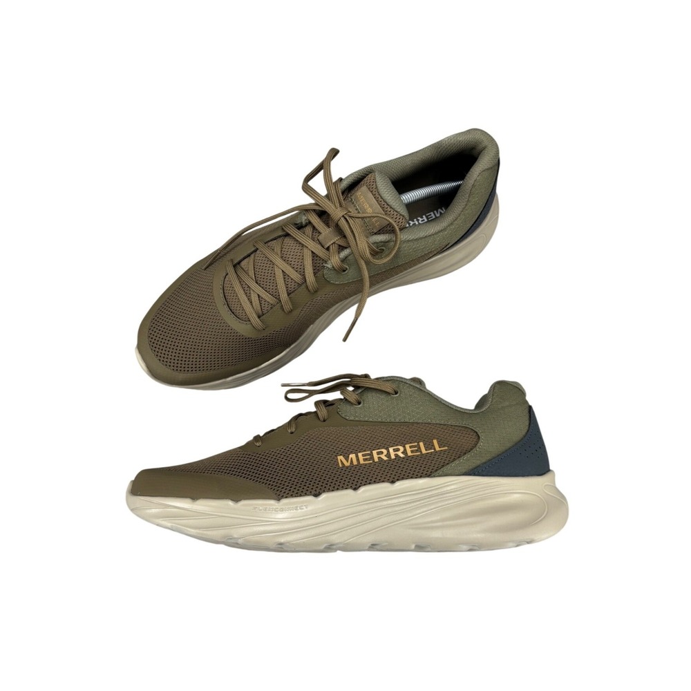 Merrell Morphaxis Shoes Carin Green Tan Mesh Trail Athletic Sneakers Men's 12.